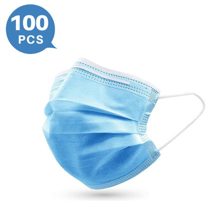 3-ply Disposable Protection Mask Breathable and Skin Friendly(100 PCS)