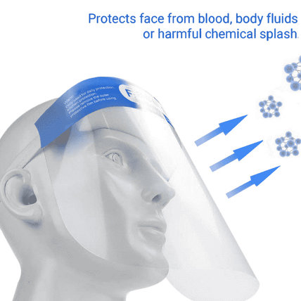Safety Face Shield Transparent Full Face Breathable Face Shield (3 PCS)