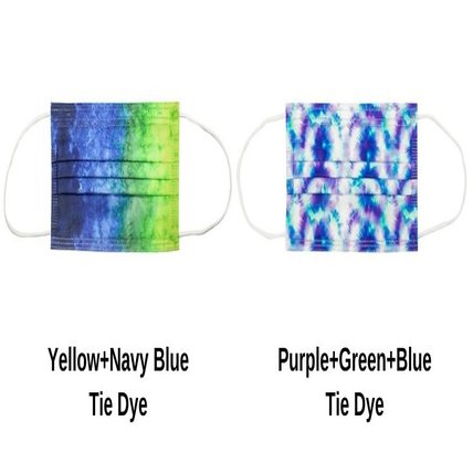 Multicolor Tie Dye Printed Disposable Face Mask Adult 3-ply (50 PCS - Any 5 Colors)