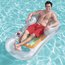 Adults Inflatable Pool Lounger with Headrest and Cup Holder