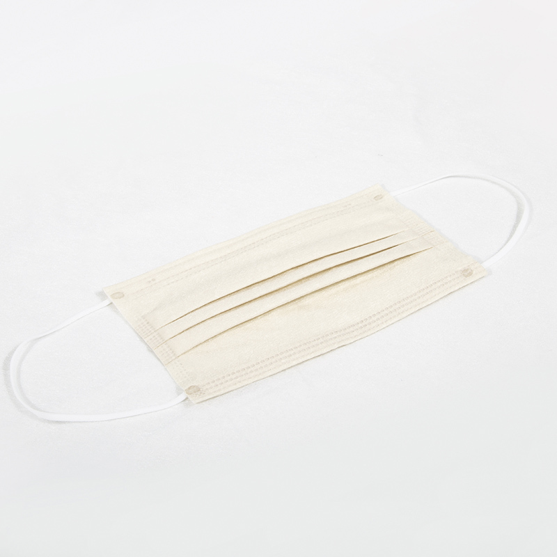 Light Beige 3-ply Disposable Protective Face Mask Ear loop Pleated (10 ...